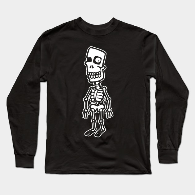 Dork Skeleton {DARK shirts} Long Sleeve T-Shirt by SideShowDesign